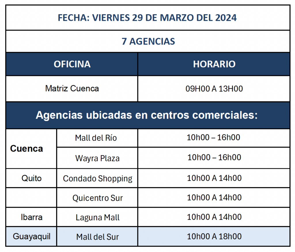 Horario De Atenci N En Ventanilla Feriado Semana Santa Somos Bda